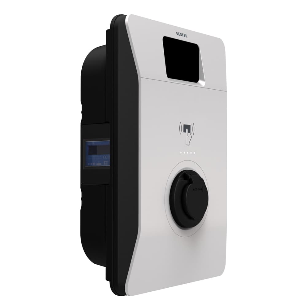 Vestel Elektrikli Araç Şarj İstasyonu ZES4-AC22SWLDMID T2P Smart 22kW Wifi'lı Kablolu Ekranlı